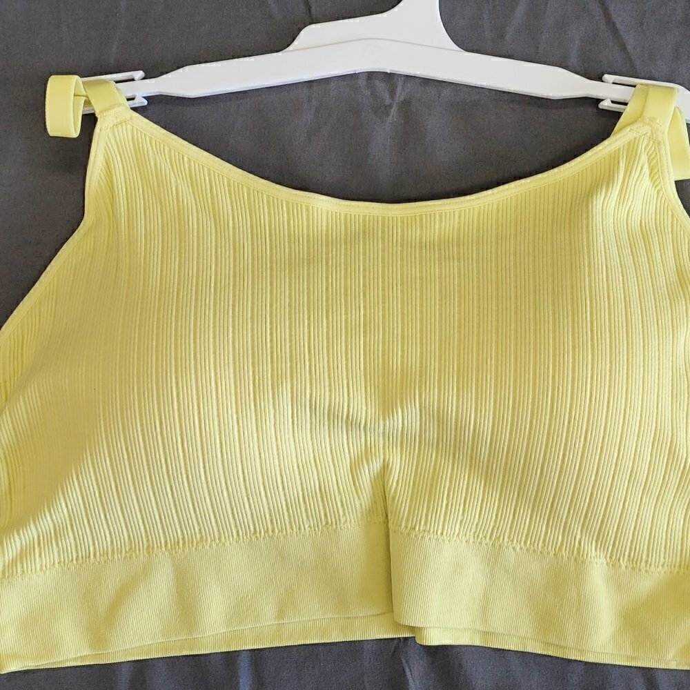 Auden Lightly Lined Adjustable Bralette, Lime Green, Size XXL 40DD - 42D
